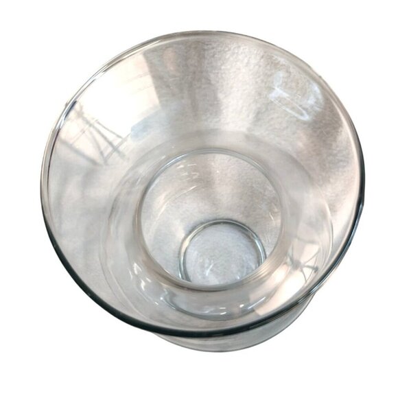 Clear Glass Gathering Vase With Flared Top & Rounded Base 11 Inches Tall Elegant - Picture 5 of 9